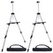 66" Sturdy Silver Aluminum Tripod Artist Field and Display Easel Stand (Pack of 2) - Adjustable Height 20" to 5.5 Feet, Holds 32" Canvas, Portable Bag